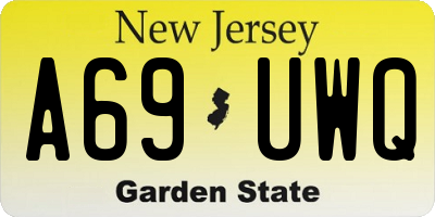 NJ license plate A69UWQ