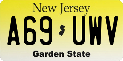 NJ license plate A69UWV