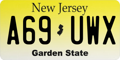 NJ license plate A69UWX