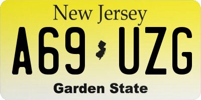 NJ license plate A69UZG