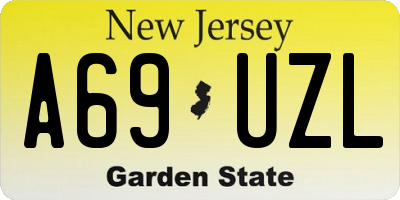 NJ license plate A69UZL