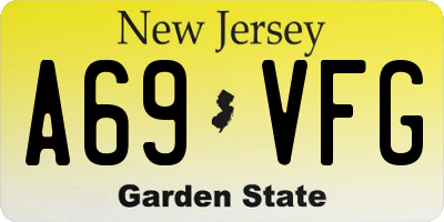 NJ license plate A69VFG