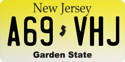 NJ license plate A69VHJ
