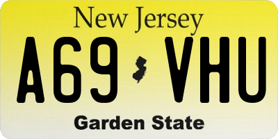 NJ license plate A69VHU