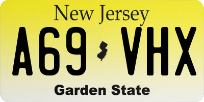 NJ license plate A69VHX