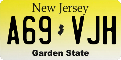 NJ license plate A69VJH