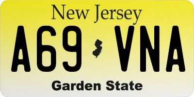 NJ license plate A69VNA