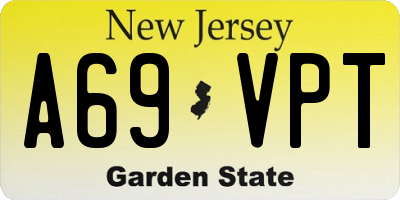 NJ license plate A69VPT