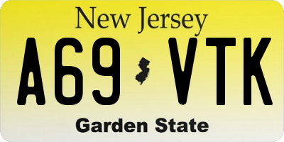 NJ license plate A69VTK