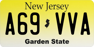NJ license plate A69VVA