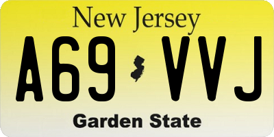 NJ license plate A69VVJ