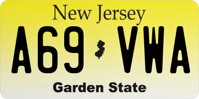 NJ license plate A69VWA