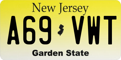 NJ license plate A69VWT