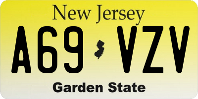 NJ license plate A69VZV