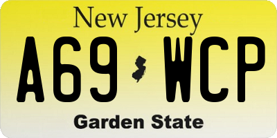 NJ license plate A69WCP