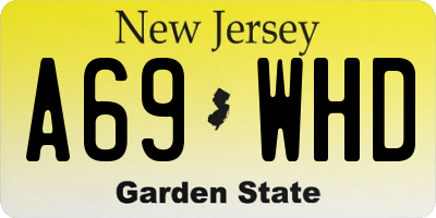 NJ license plate A69WHD