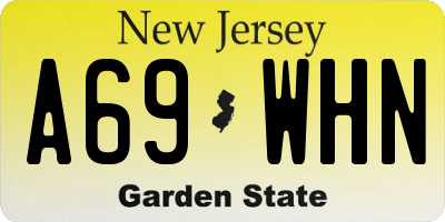NJ license plate A69WHN