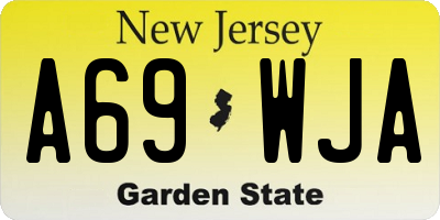 NJ license plate A69WJA