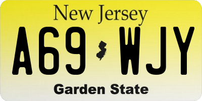 NJ license plate A69WJY