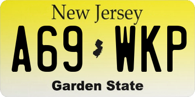 NJ license plate A69WKP