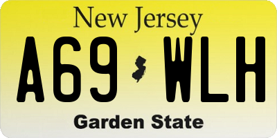 NJ license plate A69WLH