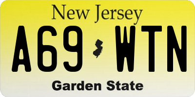 NJ license plate A69WTN