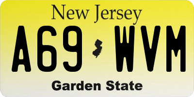 NJ license plate A69WVM