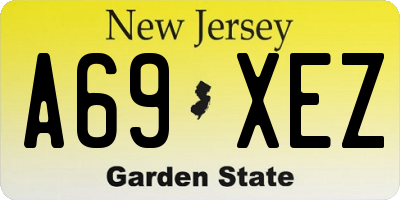 NJ license plate A69XEZ