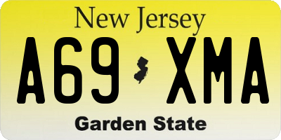 NJ license plate A69XMA