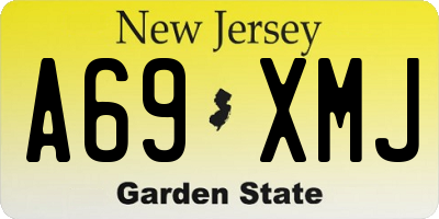 NJ license plate A69XMJ