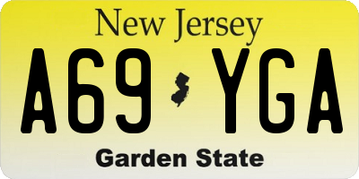 NJ license plate A69YGA