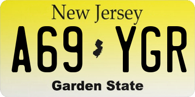 NJ license plate A69YGR