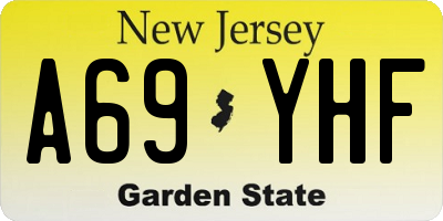 NJ license plate A69YHF