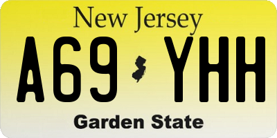 NJ license plate A69YHH