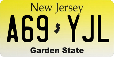 NJ license plate A69YJL
