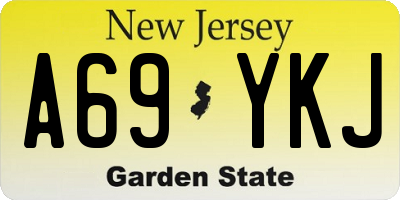 NJ license plate A69YKJ
