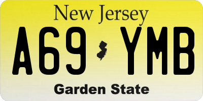 NJ license plate A69YMB