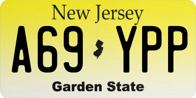 NJ license plate A69YPP
