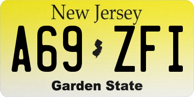 NJ license plate A69ZFI