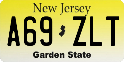 NJ license plate A69ZLT