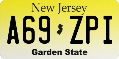 NJ license plate A69ZPI