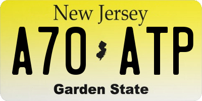 NJ license plate A70ATP
