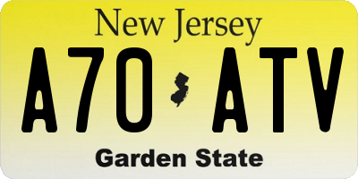 NJ license plate A70ATV