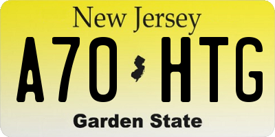 NJ license plate A70HTG