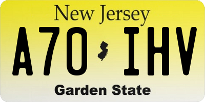 NJ license plate A70IHV