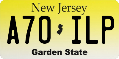 NJ license plate A70ILP