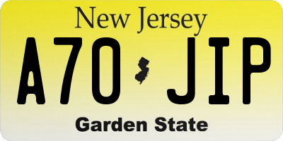 NJ license plate A70JIP