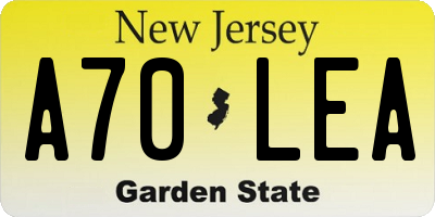 NJ license plate A70LEA