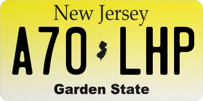 NJ license plate A70LHP