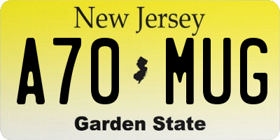NJ license plate A70MUG